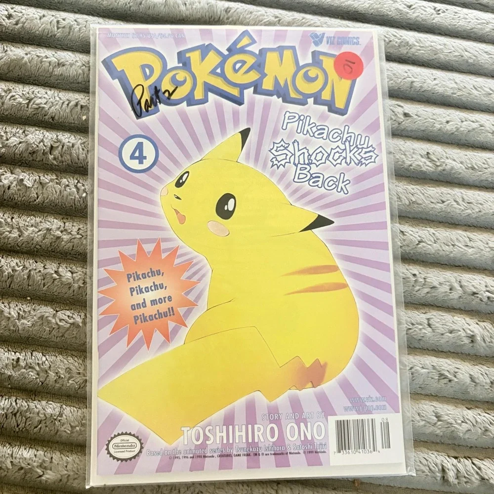 Pokemon Pikachu Shocks Back VIZ Comics #4 Vintage Manga Comic Book Boarded